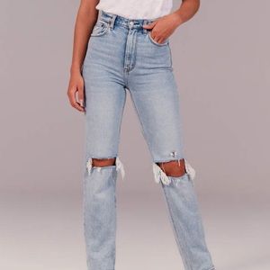ABERCROMBIE 90S HIGH RISE STRAIGHT JEAN